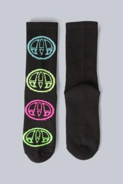 Animal River Kids Logo Socks -Kids Fashion Clothing Store 049826 bla animal river kids organic logo sock anl ss22 06