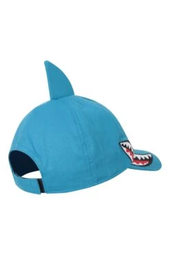 Mountain Warehouse Shark Kids Baseball Cap -Kids Fashion Clothing Store 050245 blu shark baseball hat acc ss23 02