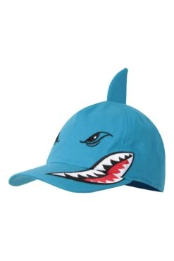 Mountain Warehouse Shark Kids Baseball Cap -Kids Fashion Clothing Store 050245 blu shark baseball hat acc ss23 04