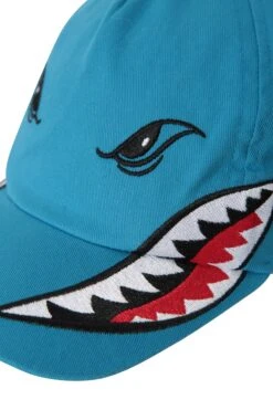 Mountain Warehouse Shark Kids Baseball Cap -Kids Fashion Clothing Store 050245 blu shark baseball hat acc ss23 06