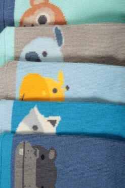 Mountain Warehouse Little Animal Baby Socks 5-Pack -Kids Fashion Clothing Store 050359 blu little animal sock 5 pk acc ss22 08