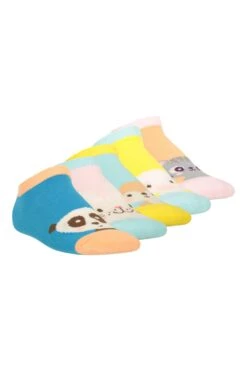 Mountain Warehouse Little Animal Baby Socks 5-Pack -Kids Fashion Clothing Store 050359 yel little animal sock 5 pk acc ss22 01