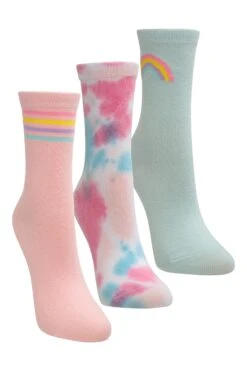 Mountain Warehouse Tie Dye Kids Recycled Socks 3-Pack 15 Mountain Warehouse Tie Dye Kids Recycled Socks 3-Pack -Kids Fashion Clothing Store 050368 ppi tiedye kids sock 3 pk acc ss22 01