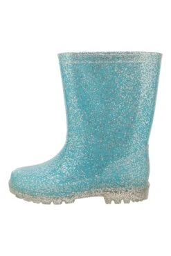 Mountain Warehouse Kids Glitter Wellies -Kids Fashion Clothing Store 051084 blu glitter junior wellies ftw aw22 05