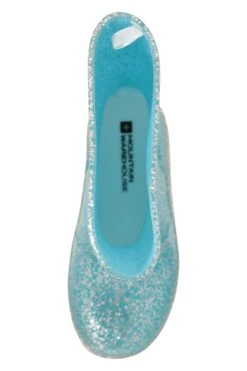 Mountain Warehouse Kids Glitter Wellies -Kids Fashion Clothing Store 051084 blu glitter junior wellies ftw aw22 07