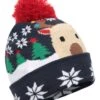 Mountain Warehouse Festive Kids Light Up Beanie -Kids Fashion Clothing Store 051576 nav xmas light up kids pom beanie acc aw22 01