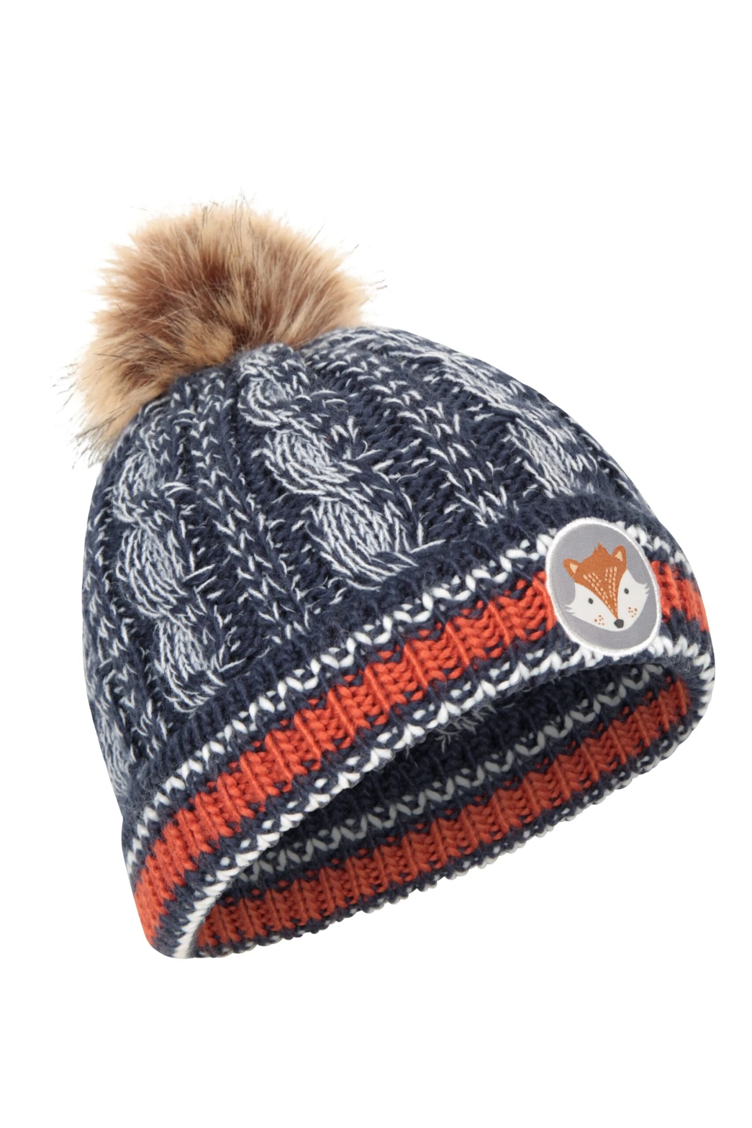 Mountain Warehouse Badged Kids Pom-Pom Beanie