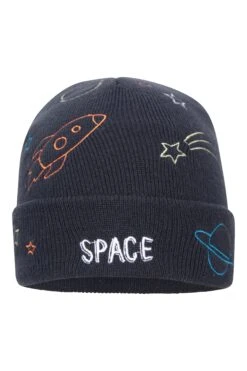 Mountain Warehouse Galaxy Kids Embroidered Beanie -Kids Fashion Clothing Store 051585 nav galaxy kids allover embroidered beanie acc aw22 05