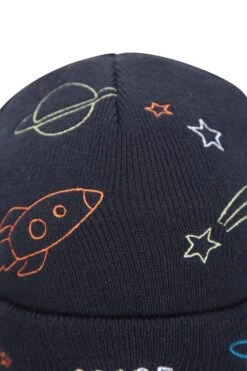 Mountain Warehouse Galaxy Kids Embroidered Beanie -Kids Fashion Clothing Store 051585 nav galaxy kids allover embroidered beanie acc aw22 06
