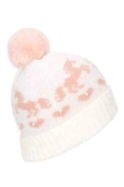 Mountain Warehouse Faux Pearl Kids Pom Beanie -Kids Fashion Clothing Store 051586 cre faux pearl kids pom beanie acc ss22 02