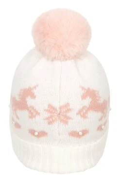 Mountain Warehouse Faux Pearl Kids Pom Beanie -Kids Fashion Clothing Store 051586 cre faux pearl kids pom beanie acc ss22 03