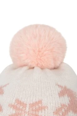 Mountain Warehouse Faux Pearl Kids Pom Beanie -Kids Fashion Clothing Store 051586 cre faux pearl kids pom beanie acc ss22 05