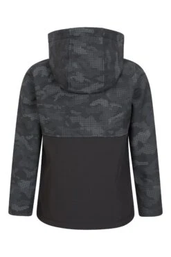 Mountain Warehouse Exodus Kids Camo Print Softshell -Kids Fashion Clothing Store 051599 bca exodus kids camo yoke water resistant softshell kid aw22 03