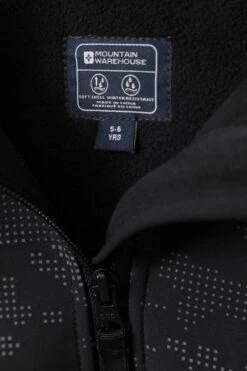 Mountain Warehouse Exodus Kids Camo Print Softshell -Kids Fashion Clothing Store 051599 bca exodus kids camo yoke water resistant softshell kid aw22 06