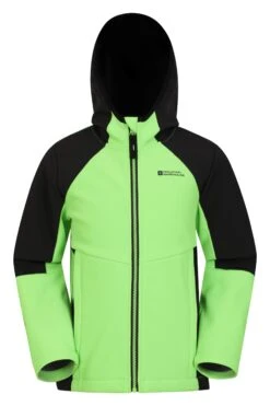 Mountain Warehouse Electric Kids Panelled Softshell Jacket -Kids Fashion Clothing Store 051603 lip kids electric panel water resistant softshell kid aw22 01
