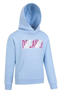 Mountain Warehouse Dreamer Embroidered Kids Organic Hoodie -Kids Fashion Clothing Store 051648 blu dreamer lurex embroidered kids organic hoodie kid ss23 02