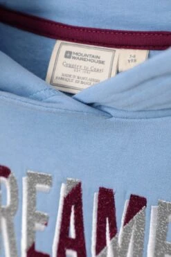 Mountain Warehouse Dreamer Embroidered Kids Organic Hoodie -Kids Fashion Clothing Store 051648 blu dreamer lurex embroidered kids organic hoodie kid ss23 05