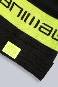 Animal Harley Kids Recycled Beanie -Kids Fashion Clothing Store 052288 grn animal harley kids recycled neon logo beanie anl aw22 07