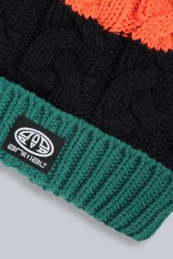 Animal Alex Kids Recycled Beanie 9 Animal Alex Kids Recycled Beanie -Kids Fashion Clothing Store 052294 grn animal alex kids recycled cable logo beanie anl aw22 07