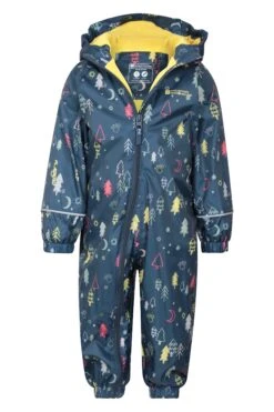Mountain Warehouse Spright Printed Junior Waterproof Rain Suit -Kids Fashion Clothing Store 053000 mid spright fleece lined printed waterproof rainsuit kid aw22 05