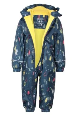 Mountain Warehouse Spright Printed Junior Waterproof Rain Suit -Kids Fashion Clothing Store 053000 mid spright fleece lined printed waterproof rainsuit kid aw22 06