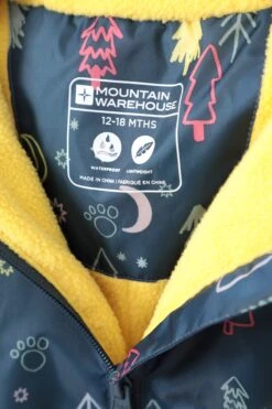 Mountain Warehouse Spright Printed Junior Waterproof Rain Suit -Kids Fashion Clothing Store 053000 mid spright fleece lined printed waterproof rainsuit kid aw22 11