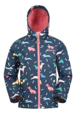 Mountain Warehouse Exodus II Kids Printed Water-resistant Softshell -Kids Fashion Clothing Store 053211 spo exodus 2 kids printed water resistant softshell kid aw22 01
