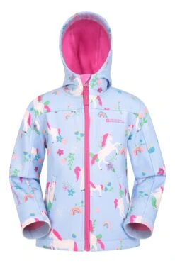 Mountain Warehouse Exodus II Kids Printed Water-resistant Softshell -Kids Fashion Clothing Store 053211 tur exodus 2 kids printed water resistant softshell kid aw22 01