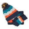 Mountain Warehouse Chunky Knit Kids Winter Accessories Set -Kids Fashion Clothing Store 053324 nav chunky knitted kids pom beanie snood and glove set acc aw22 01