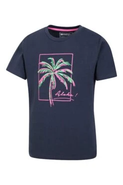 Mountain Warehouse Palm Tree Kids Organic T-Shirt -Kids Fashion Clothing Store 054146 nav palm tree aloha kids organic ss tee kid ss23 03