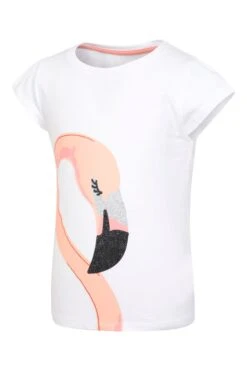 Mountain Warehouse Flamingo Placement Kids Organic Tee -Kids Fashion Clothing Store 054150 whi flamingo placement kids organic ss tee kid ss23 03