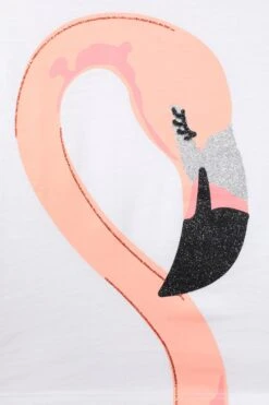 Mountain Warehouse Flamingo Placement Kids Organic Tee -Kids Fashion Clothing Store 054150 whi flamingo placement kids organic ss tee kid ss23 04