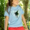 Mountain Warehouse Angelica Sequin Kids Organic T-Shirt -Kids Fashion Clothing Store 054152 blu sequin angelica kids organic ss tee kid ecom lifestyle ss23 01