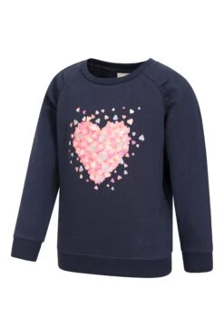 Mountain Warehouse Dispersed Heart Kids Sweatshirt 12 Mountain Warehouse Dispersed Heart Kids Sweatshirt -Kids Fashion Clothing Store 054157 nav raglan dispersed heart kids sweatshirt kid ss23 03