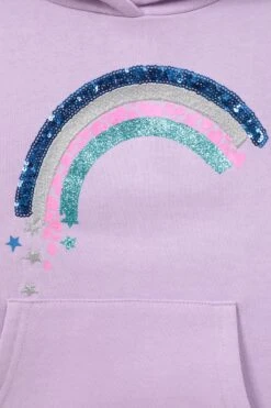 Mountain Warehouse Sequin Rainbow Kids Hoodie -Kids Fashion Clothing Store 054166 lil sequin rainbow kids hoodie kid ss23 05