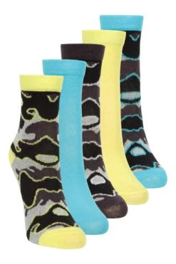 Mountain Warehouse Kids Patterned Socks 5-Pack 20 Mountain Warehouse Kids Patterned Socks 5-Pack -Kids Fashion Clothing Store 054509 mxd patterned kids socks 5 pk acc ss23 01