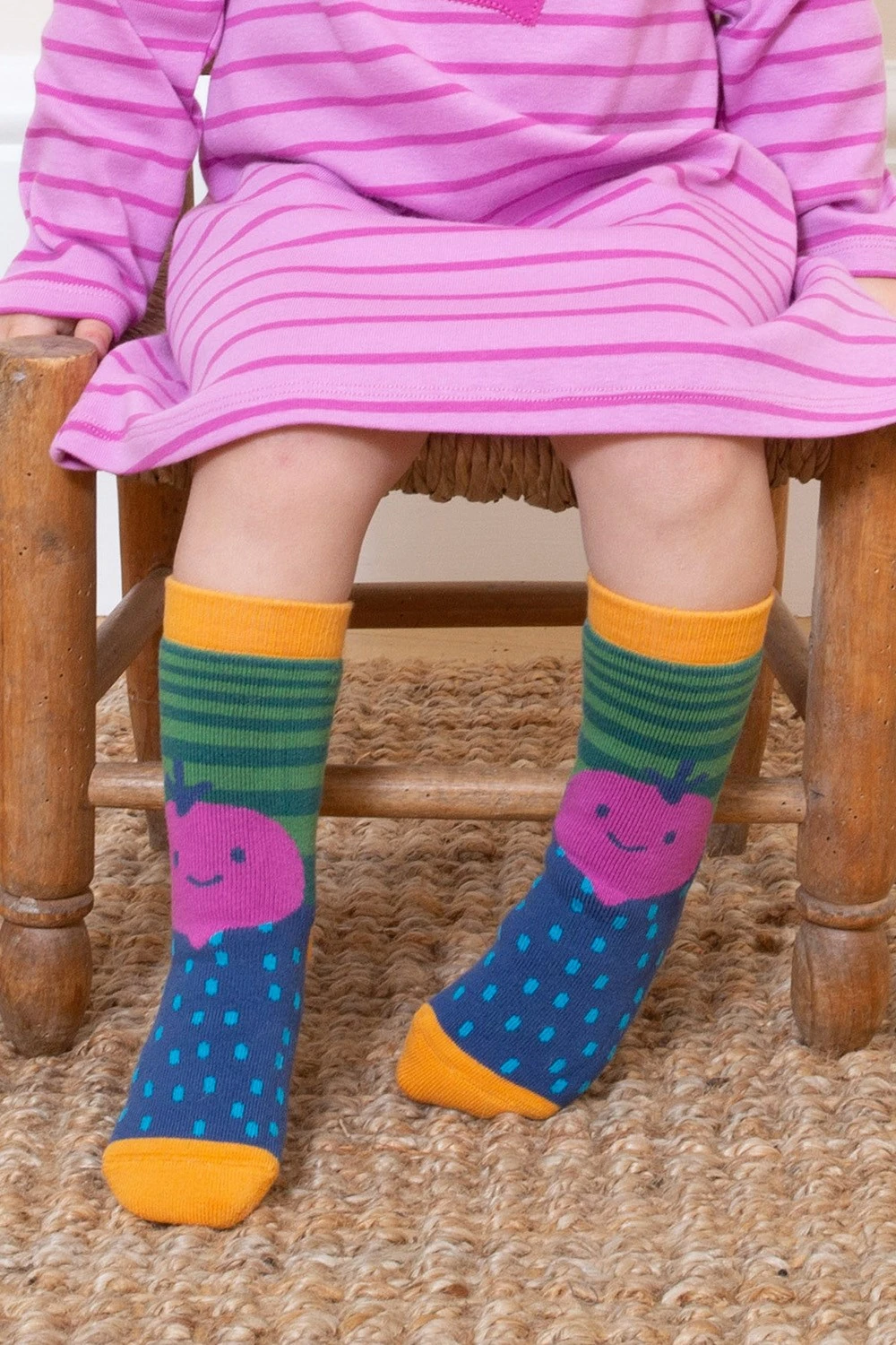 Veggie Kids Grippy 2-Pack Socks 4 Veggie Kids Grippy 2-Pack Socks - Image 2