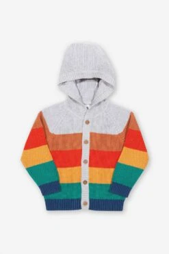 Kids Stripy Knit Hoody