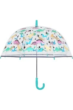 Kids Pastel Dinosaur Dome Umbrella
