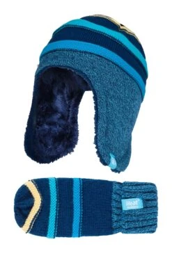 Kids Thermal Warm Hat And Mittens Set