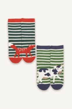 Animal Kids Grippy 2-Pack Socks