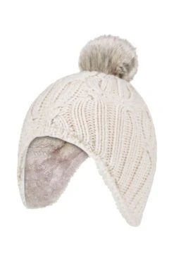Kids Cable Knit Pom Pom Hat