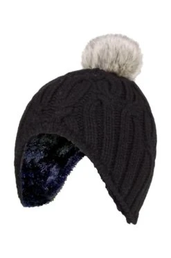 Kids Cable Knit Pom Pom Hat -Kids Fashion Clothing Store m760ef 003 kidscableknitpompomhat20221006122211 1