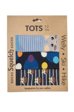 Toddlers Welly Socks Gift Box 3-Pack