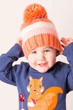 Blade & Rose Toddler Striped Bobble Hat
