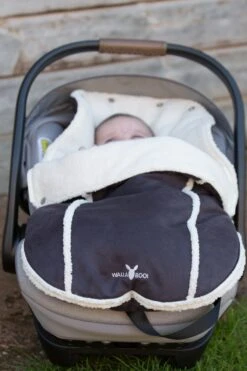 Baby Faux Shearling Lined Footmuff -Kids Fashion Clothing Store mc6b6a 001 babyfauxshearlinglinedfootmuff20220701123756 3