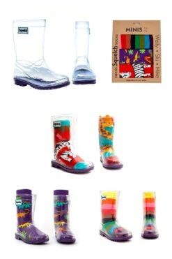 Mini Transparent Welly Boots And Socks Package