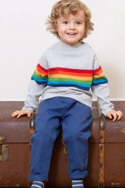 Retro Rainbow Baby/Kids Jumper -Kids Fashion Clothing Store mca442 001 retrorainbowbabykidsjumper20230104053634 3