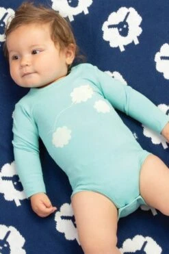 Sheepy Clouds Baby Organic Cotton Bodysuit 6 Sheepy Clouds Baby Organic Cotton Bodysuit -Kids Fashion Clothing Store mcb989 001 sheepycloudsbabyorganiccottonbodysuit20230331053620 2
