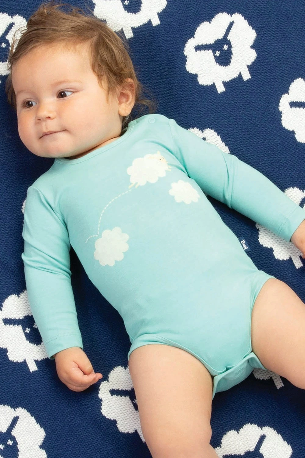 Sheepy Clouds Baby Organic Cotton Bodysuit 4 Sheepy Clouds Baby Organic Cotton Bodysuit - Image 2